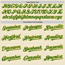 Загрузить изображение в средство просмотра галереи, Custom Cream Kelly Green-Gold Mesh Authentic Throwback Baseball Jersey