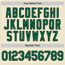 Load image into Gallery viewer, Custom Cream Kelly Green-Black Mesh Authentic Throwback Baseball Jersey