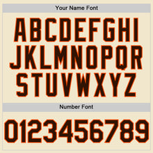 Load image into Gallery viewer, Custom Cream Brown-Orange Mesh Authentic Throwback Baseball Jersey