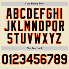 Load image into Gallery viewer, Custom Cream Black-Orange Mesh Authentic Throwback Baseball Jersey