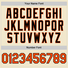 Load image into Gallery viewer, Custom Cream Orange Black-Old Gold Mesh Authentic Throwback Baseball Jersey