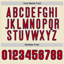 Load image into Gallery viewer, Custom Cream Red-Royal Mesh Authentic Throwback Baseball Jersey