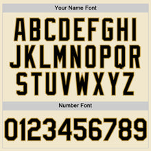 Load image into Gallery viewer, Custom Cream Black-Old Gold Mesh Authentic Throwback Baseball Jersey