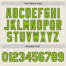 Load image into Gallery viewer, Custom Cream (Black Neon Green Pinstripe) Neon Green-Black Authentic Baseball Jersey