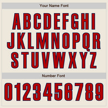 Загрузить изображение в средство просмотра галереи, Custom Cream Red-Navy Authentic Baseball Jersey