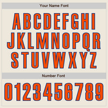 Load image into Gallery viewer, Custom Cream Orange-Royal Authentic Baseball Jersey