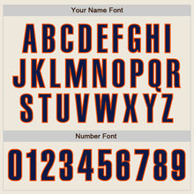 Charger l'image dans la galerie, Custom Cream Navy-Orange Authentic Baseball Jersey