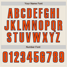Load image into Gallery viewer, Custom Cream Orange-Navy Authentic Baseball Jersey