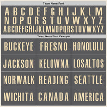 Загрузить изображение в средство просмотра галереи, Custom Cream Light Blue-Steel Gray Authentic Baseball Jersey