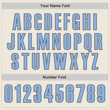 Загрузить изображение в средство просмотра галереи, Custom Cream Light Blue-Steel Gray Authentic Baseball Jersey