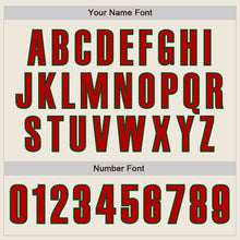 Charger l'image dans la galerie, Custom Cream Red-Green Authentic Baseball Jersey