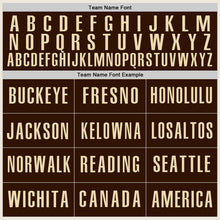 Charger l'image dans la galerie, Custom Cream Brown-Gold Authentic Baseball Jersey