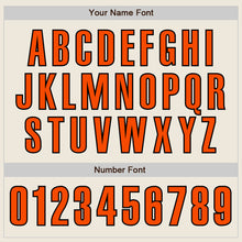 Load image into Gallery viewer, Custom Cream Orange-Black Authentic Baseball Jersey