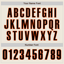 Загрузить изображение в средство просмотра галереи, Custom Cream Black-Orange Authentic Baseball Jersey