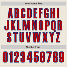 Загрузить изображение в средство просмотра галереи, Custom Cream Red-Royal Authentic Baseball Jersey