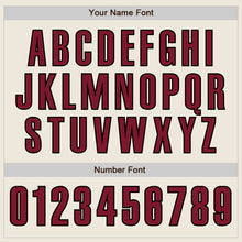 Load image into Gallery viewer, Custom Cream Crimson-Black Authentic Baseball Jersey