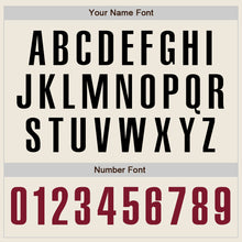 Load image into Gallery viewer, Custom Cream Crimson-Black Authentic Baseball Jersey