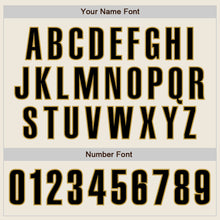 Laden Sie das Bild in den Galerie-Viewer, Custom Cream Black-Old Gold Authentic Baseball Jersey