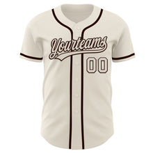 Загрузить изображение в средство просмотра галереи, Custom Cream Brown Authentic Baseball Jersey