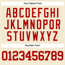 Laden Sie das Bild in den Galerie-Viewer, Custom Cream Red Mesh Authentic Throwback Baseball Jersey