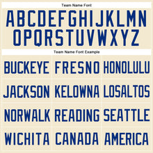 Laden Sie das Bild in den Galerie-Viewer, Custom Cream Royal Mesh Authentic Throwback Baseball Jersey