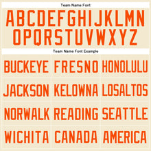 Laden Sie das Bild in den Galerie-Viewer, Custom Cream Orange Mesh Authentic Throwback Baseball Jersey