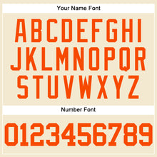 Laden Sie das Bild in den Galerie-Viewer, Custom Cream Orange Mesh Authentic Throwback Baseball Jersey