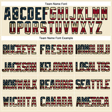 Laden Sie das Bild in den Galerie-Viewer, Custom Cream Vintage USA Flag-Black Mesh Authentic Throwback Baseball Jersey