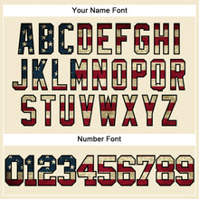 Laden Sie das Bild in den Galerie-Viewer, Custom Cream Vintage USA Flag-Black Mesh Authentic Throwback Baseball Jersey