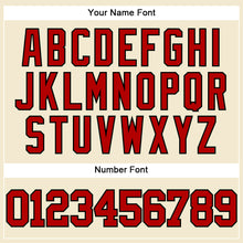 Laden Sie das Bild in den Galerie-Viewer, Custom Cream Red-Black Mesh Authentic Throwback Baseball Jersey