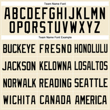 Laden Sie das Bild in den Galerie-Viewer, Custom Cream Black Mesh Authentic Throwback Baseball Jersey