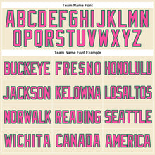 Laden Sie das Bild in den Galerie-Viewer, Custom Cream Pink-Kelly Green Mesh Authentic Throwback Baseball Jersey