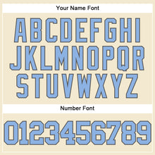 Laden Sie das Bild in den Galerie-Viewer, Custom Cream Light Blue-Steel Gray Mesh Authentic Throwback Baseball Jersey