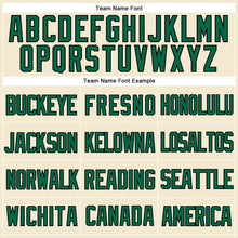 Laden Sie das Bild in den Galerie-Viewer, Custom Cream Kelly Green-Black Mesh Authentic Throwback Baseball Jersey