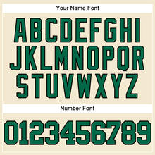 Laden Sie das Bild in den Galerie-Viewer, Custom Cream Kelly Green-Black Mesh Authentic Throwback Baseball Jersey