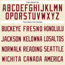 Laden Sie das Bild in den Galerie-Viewer, Custom Cream Crimson Mesh Authentic Throwback Baseball Jersey