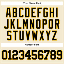 Laden Sie das Bild in den Galerie-Viewer, Custom Cream Black-Gold Mesh Authentic Throwback Baseball Jersey