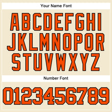 Laden Sie das Bild in den Galerie-Viewer, Custom Cream Orange-Black Mesh Authentic Throwback Baseball Jersey