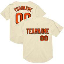Laden Sie das Bild in den Galerie-Viewer, Custom Cream Orange-Black Mesh Authentic Throwback Baseball Jersey