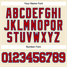 Laden Sie das Bild in den Galerie-Viewer, Custom Cream Red-Royal Mesh Authentic Throwback Baseball Jersey