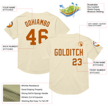 Laden Sie das Bild in den Galerie-Viewer, Custom Cream Texas Orange Mesh Authentic Throwback Baseball Jersey
