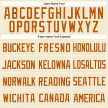 Laden Sie das Bild in den Galerie-Viewer, Custom Cream Texas Orange Mesh Authentic Throwback Baseball Jersey