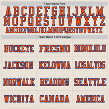 Load image into Gallery viewer, Custom Cream Orange-Royal Mesh Authentic Throwback Football Jersey