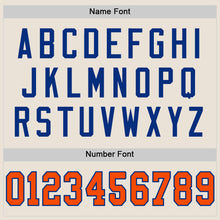 Load image into Gallery viewer, Custom Cream Orange-Royal Mesh Authentic Throwback Football Jersey