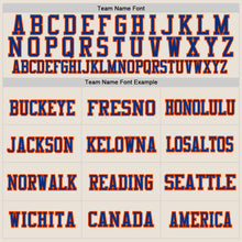 Load image into Gallery viewer, Custom Cream Royal-Orange Mesh Authentic Throwback Football Jersey