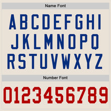 Load image into Gallery viewer, Custom Cream Red-Royal Mesh Authentic Throwback Football Jersey