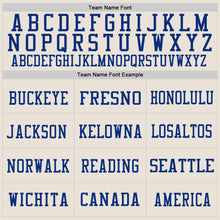 Load image into Gallery viewer, Custom Cream Royal-Gold Mesh Authentic Throwback Football Jersey