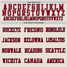 Load image into Gallery viewer, Custom Cream Red-Navy Mesh Authentic Throwback Football Jersey