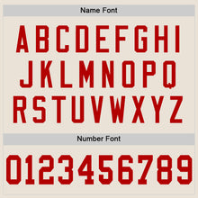 Load image into Gallery viewer, Custom Cream Red-White Mesh Authentic Throwback Football Jersey