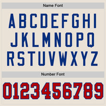 Load image into Gallery viewer, Custom Cream Red Royal-White Mesh Authentic Throwback Football Jersey